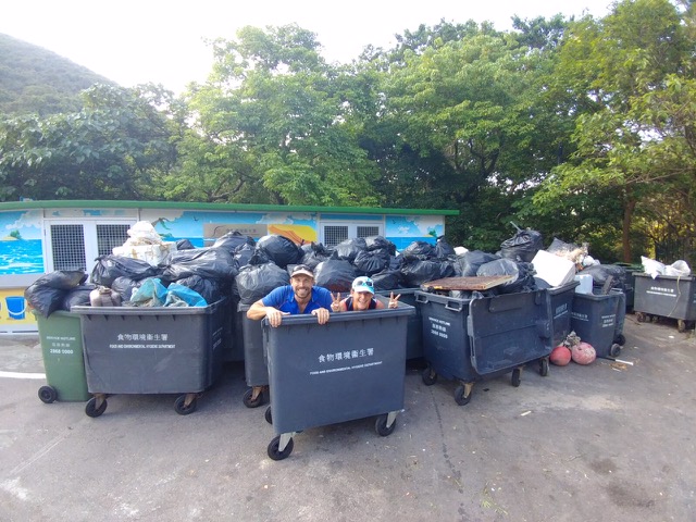 Esther and Paul on their coastal clean up adventure 