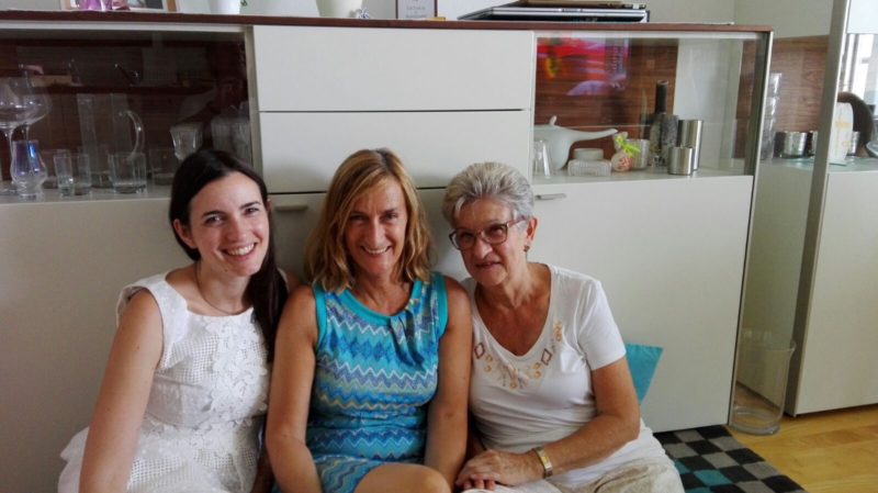 3 generations. Regina with her wonderful Mom and Grandmom. This episode was recorded right where they sit in this picture.