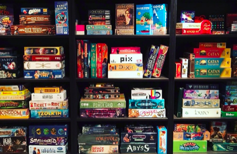 Look at that collection! Loads of games to try out in Press Start's Studio.