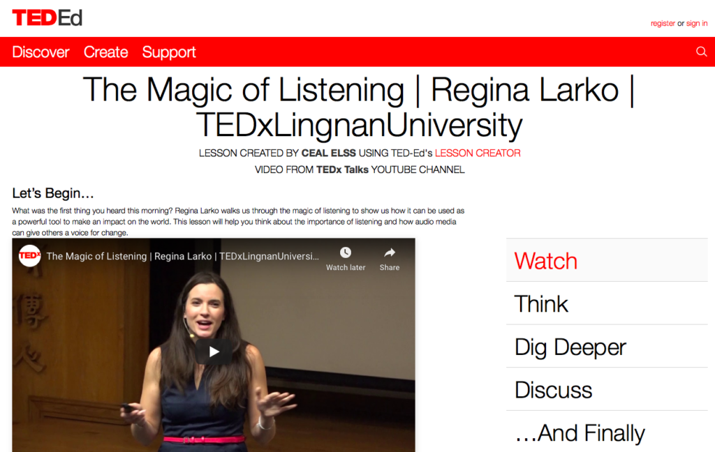 Regina Larko TED-Ed lesson